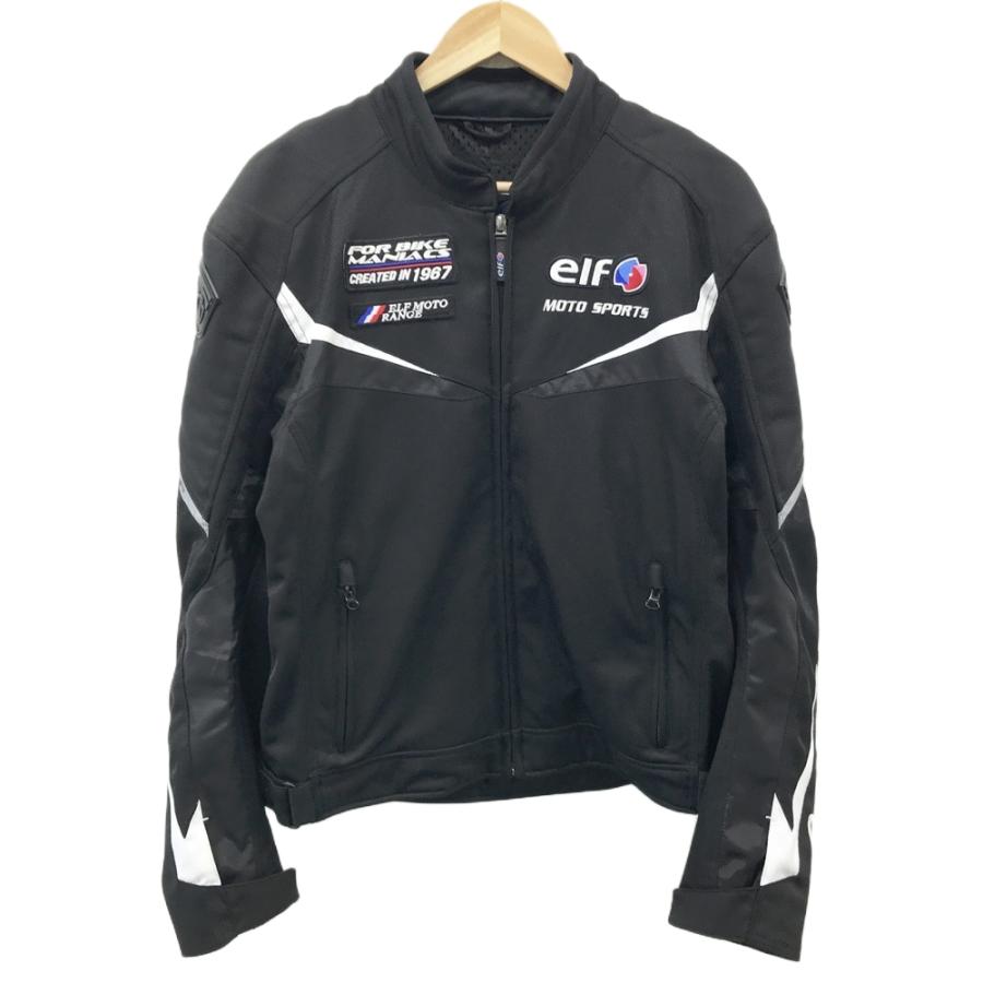 【美品】elf メッシュ　バイクジャケット EL-9227　メンズL elf エルフ EL-9227 ベローチェメッシュジャケット ブラック系 LL