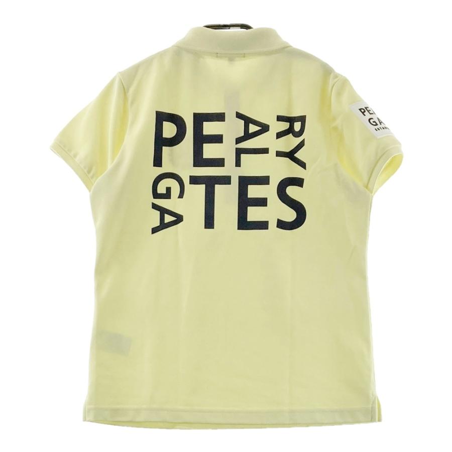 サイズ：0 PEARLY GATES パーリーゲイツ  半袖ポロシャツ ラバーワッペン  イエロー系 [240101695192] ゴルフウェア レディース ストスト PEARLY GATES パーリーゲイツ 半袖ポロシャツ ラバーワッペン イエロー