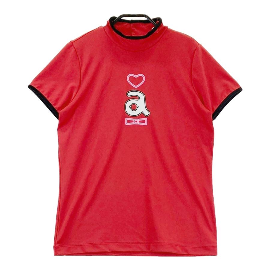 サイズ：38 ARCHIVIO アルチビオ 2023年モデル ハイネック 半袖Tシャツ  レッド系 [240101501325] ゴルフウェア レディース ストスト archivio（アルチビオ） 半袖ハイネックTシャツ レッド系 38 ゴルフ