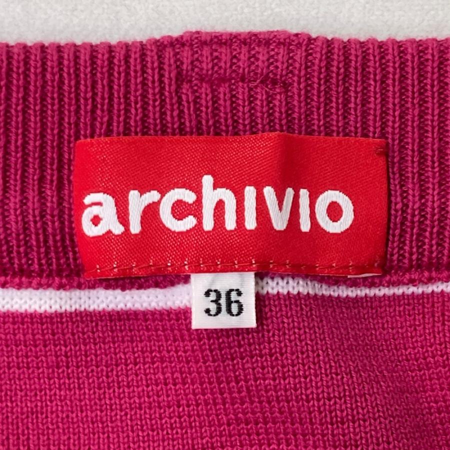 ARCHIVIO アルチビオ A116817 スカート ボーダー ピンク系 36 ゴルフ