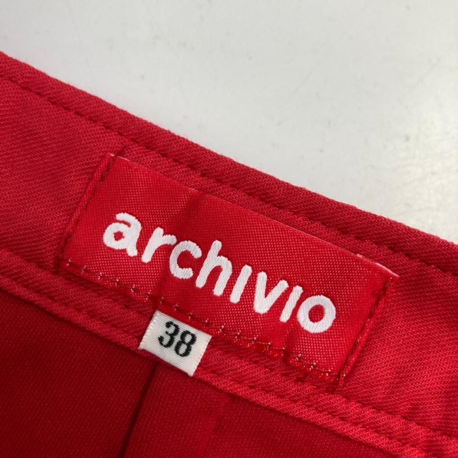 ARCHIVIO アルチビオ スカート メッシュ レッド系 38 ゴルフウェア