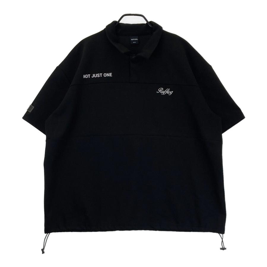 RUFFLOG ブラック ポロシャツ RUFFLOG ラフロッグ 半袖ポロシャツ ブラック系 XL ゴルフウェア