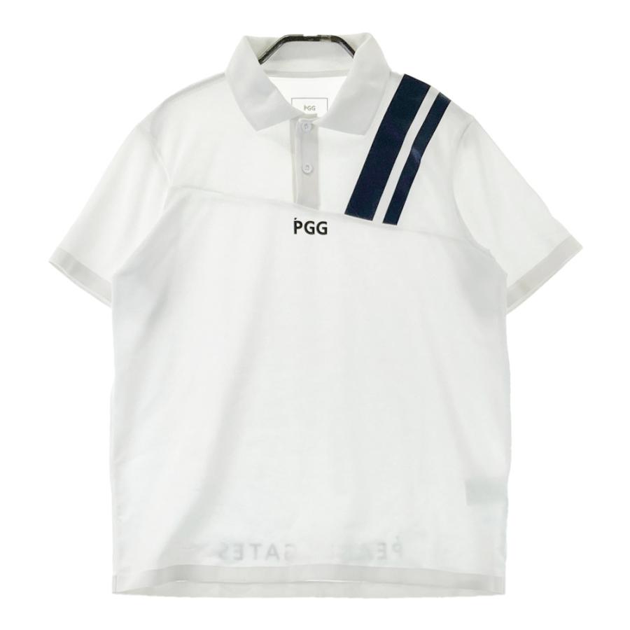 パーリーゲイツ　PGG 半袖ポロシャツ ホワイトサイズ4 PGG PEARLY GATES パーリーゲイツ 半袖ポロシャツ ホワイト系 4 ゴルフ