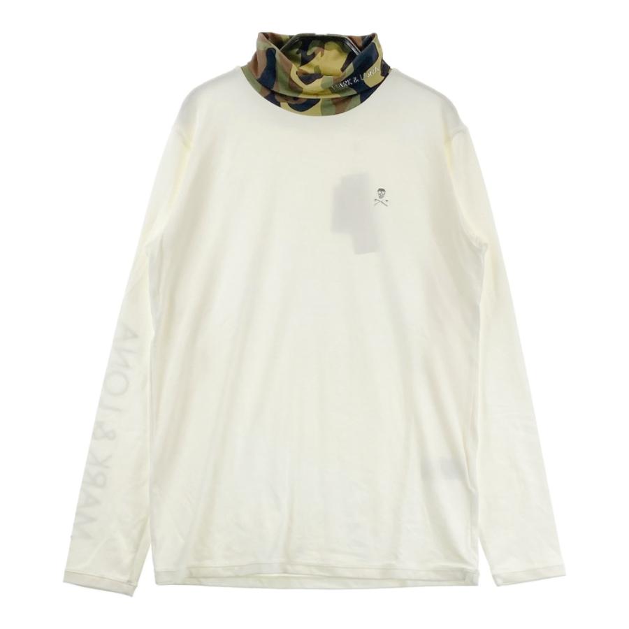 サイズ：50 MARK&LONA マークアンドロナ MLM-9C-AU05 長袖タートルネックTシャツ  ホワイト系 [240101696796] ゴルフウェア メンズ ストスト MARK&LONA（マークアンドロナ） 【新品】MARK&LONA MLM-9C-AU05 長袖