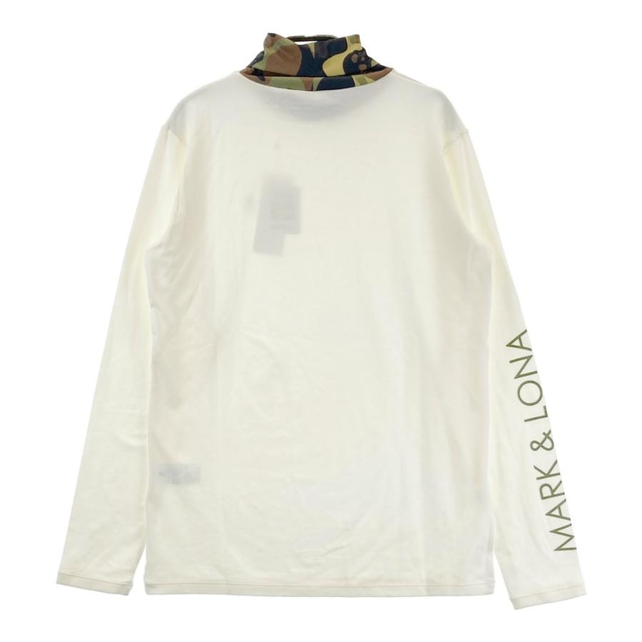 サイズ：50 MARK&LONA マークアンドロナ MLM-9C-AU05 長袖タートルネックTシャツ  ホワイト系 [240101696796] ゴルフウェア メンズ ストスト MARK&LONA（マークアンドロナ） 【新品】MARK&LONA MLM-9C-AU05 長袖