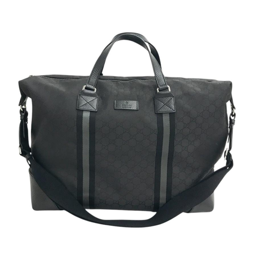 GUCCI（グッチ） 449180 2way ボストンバッグ GG ブラック系