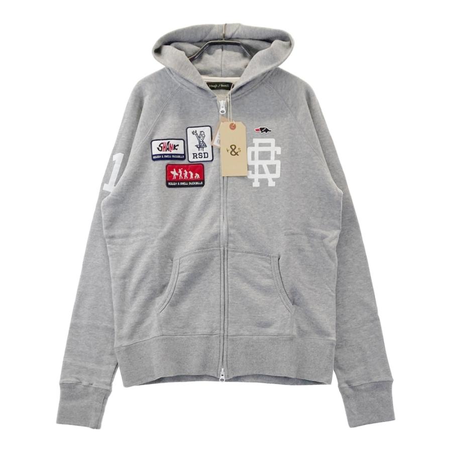 rough & swell ラフ&スウェル　パーカー 新品】ROUGH&SWELL ラフアンドスウェル ジップパーカー グレー系 M