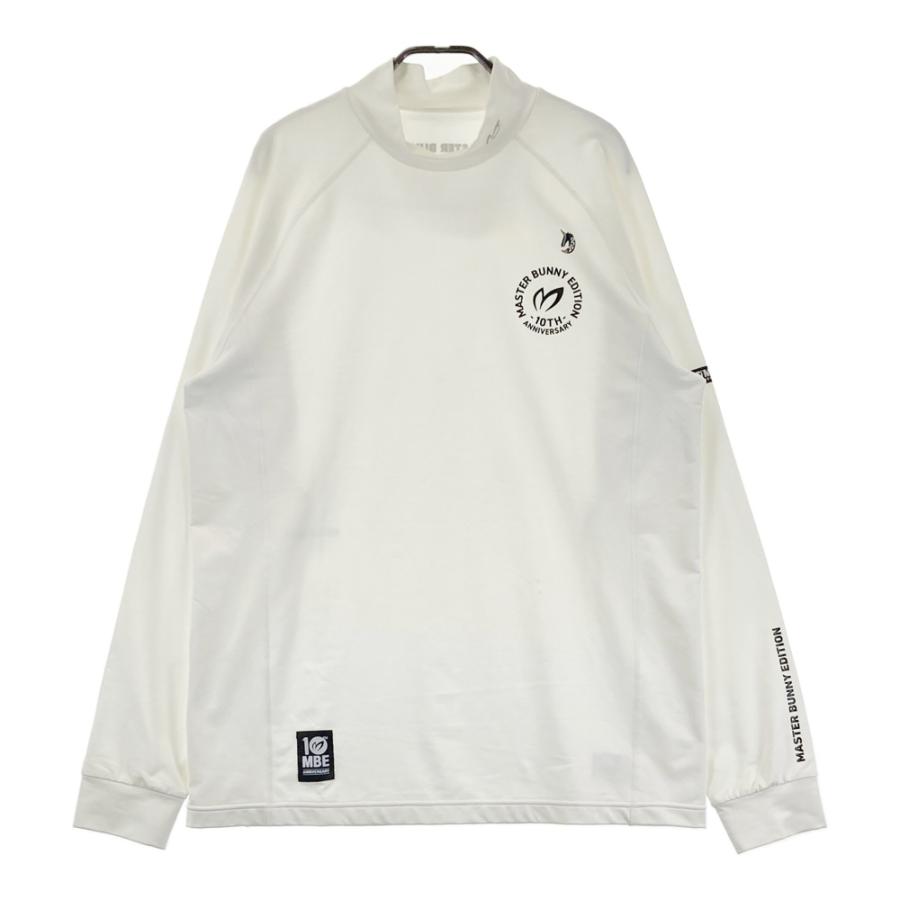 サイズ：4 MASTER BUNNY EDITION マスターバニーエディション  ハイネック 長袖Tシャツ X+I  ホワイト系 [240101446950] ゴルフウェア メンズ ストスト MASTER BUNNY EDITION マスターバニーエディション 長袖ハイネックT