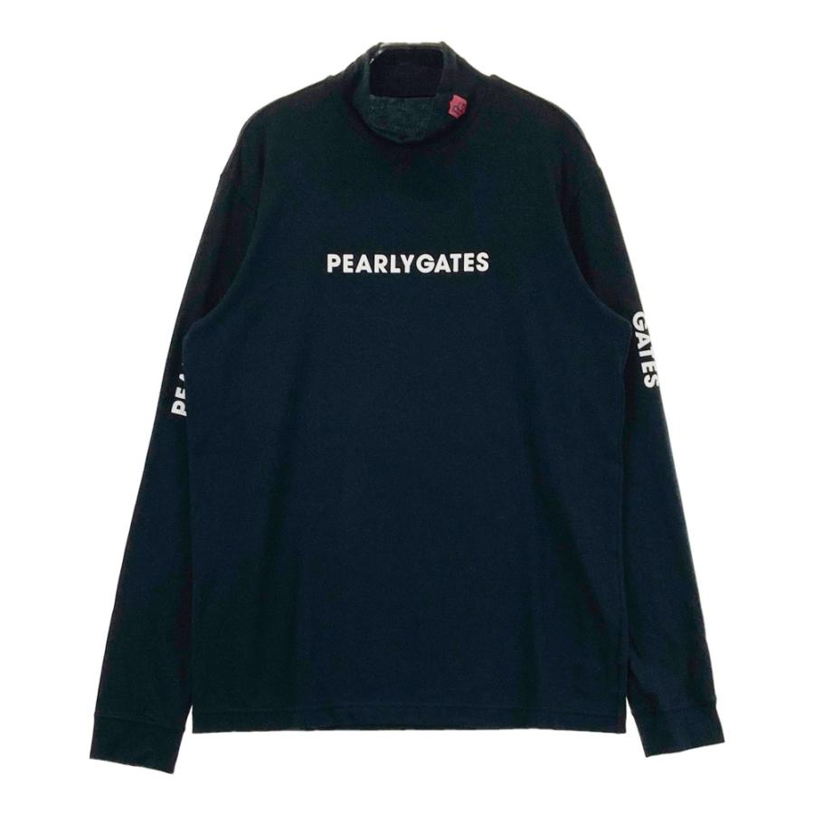 パーリーゲイツ　長袖ハイネックカットソー　メンズ　新品　ブラック　サイズL PEARLY GATES パーリーゲイツ 長袖ハイネックTシャツ ブラック系 6