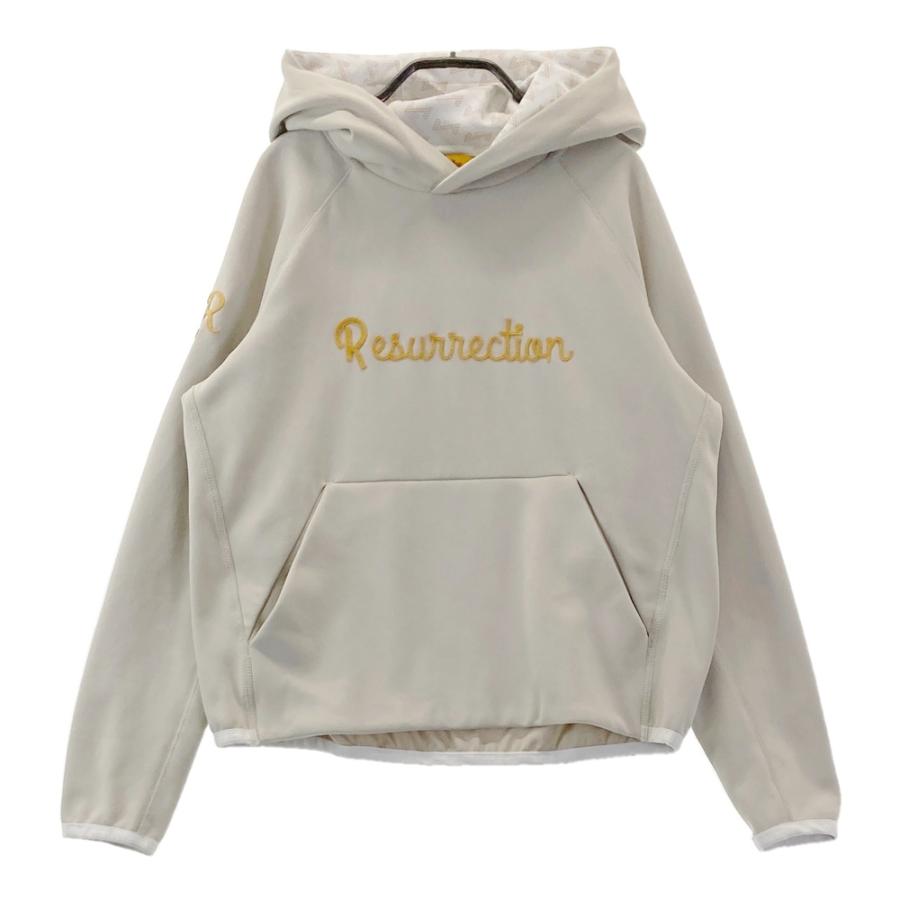 RESURRECTION レザレクション 長袖フーディ ロゴ刺繍入りパーカー