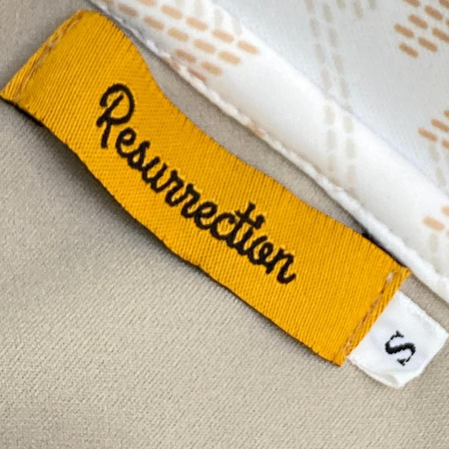 RESURRECTION レザレクション 長袖フーディ ロゴ刺繍入りパーカー