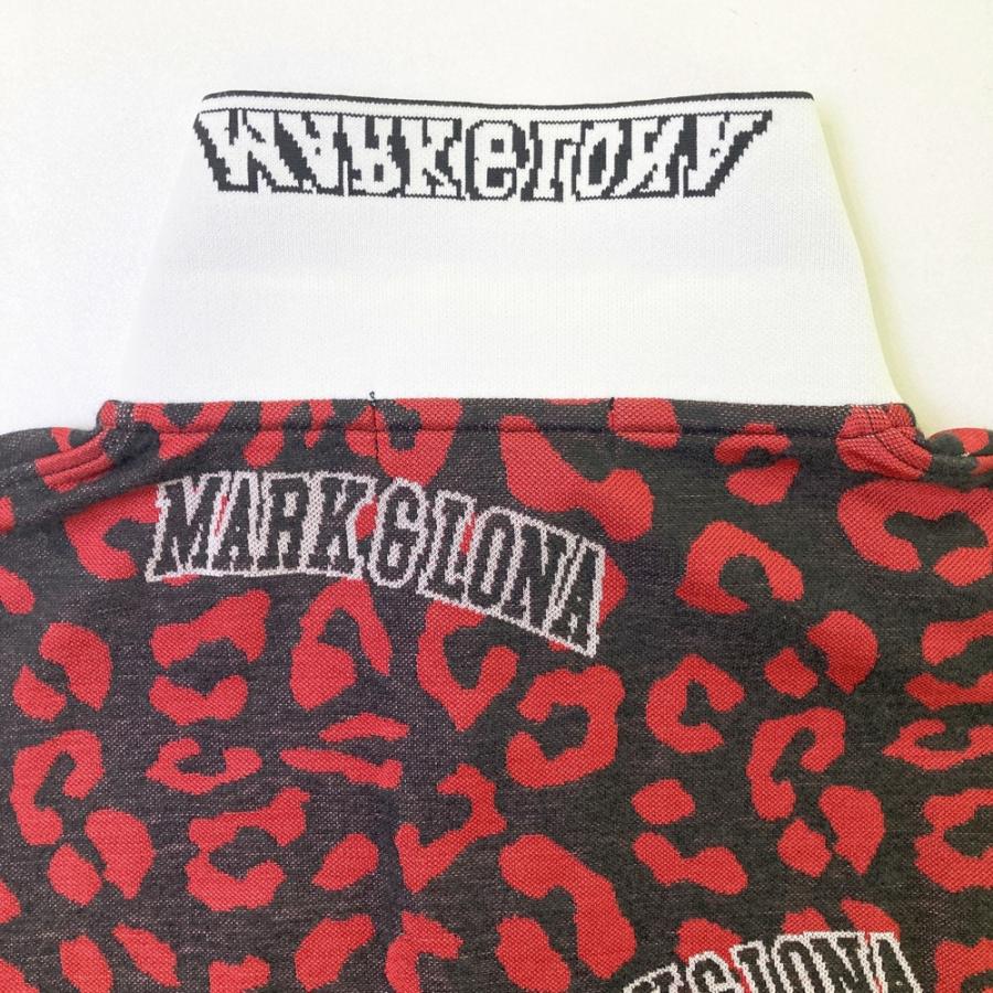 マークアンドロナ★ヒョウ柄ポロシャツ MARK&LONA（マークアンドロナ） 半袖ポロシャツ レオパード柄 ブラック