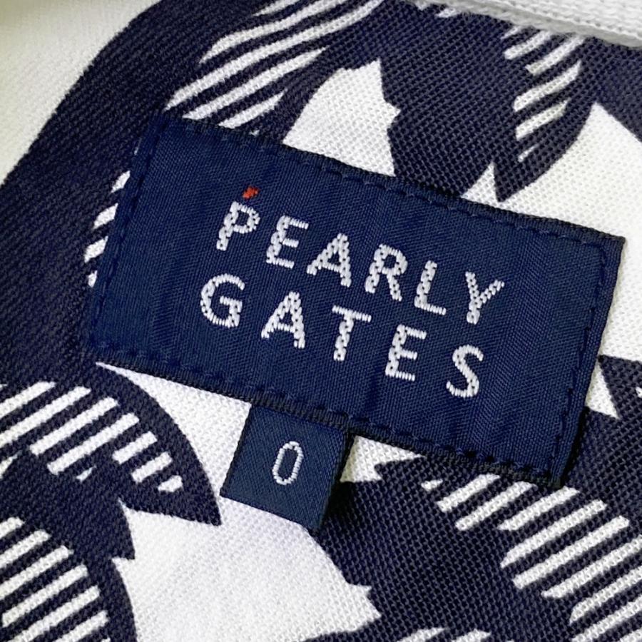 PEARLY GATES パーリーゲイツ ノースリーブポロシャツ ヤシの木柄
