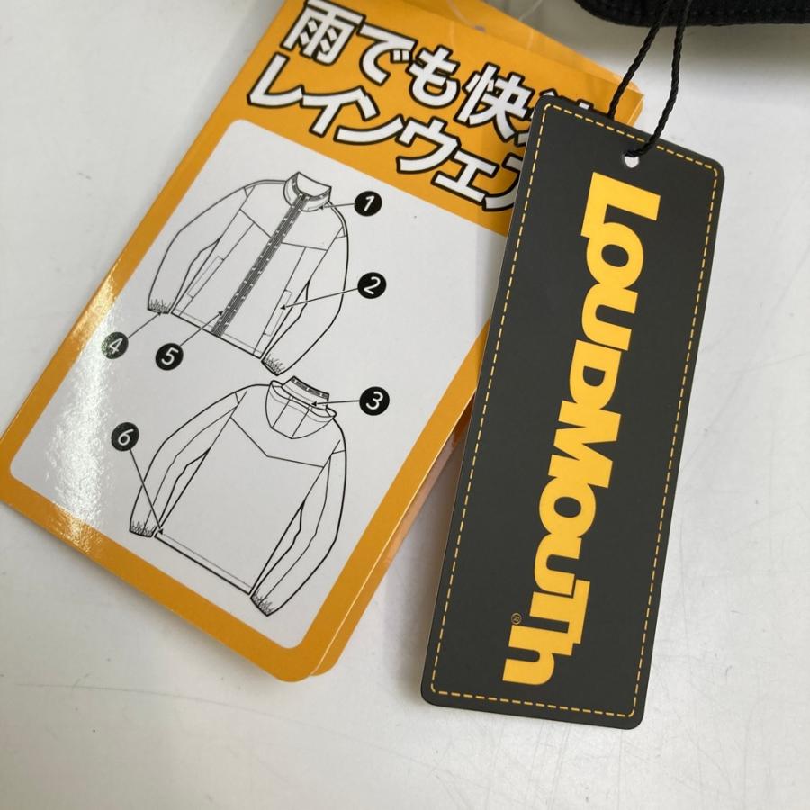 新品】LOUD MOUTH ラウドマウス レインジャケット ブラック系 L ゴルフ