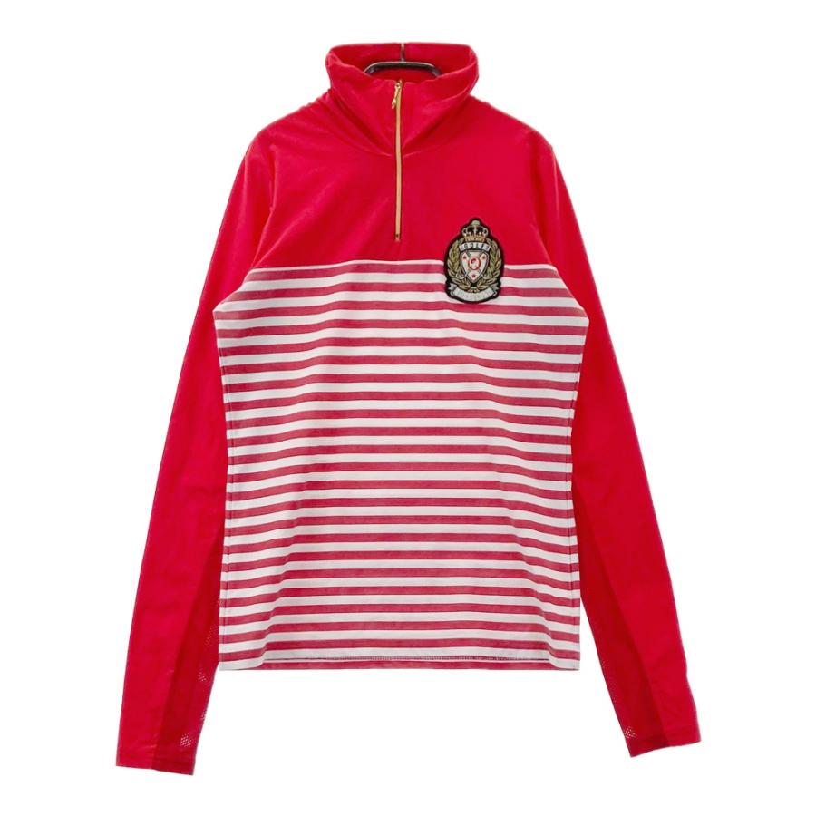 RUSSELUNO ラッセルノ ハーフジップ 長袖Tシャツ レッド系 2 ゴルフ 