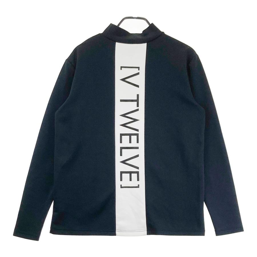 V12 ヴィトゥエルヴ モックネック長袖Tシャツ ブラック系 L ゴルフ