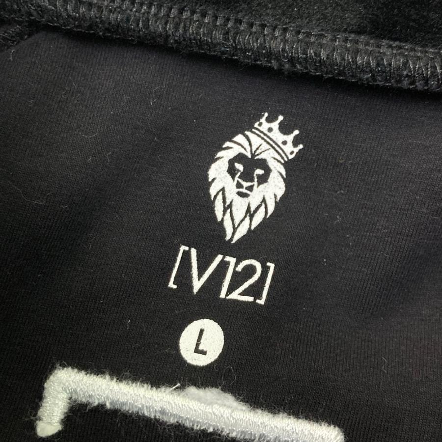 V12（ヴィ・トゥエルヴ） 長袖ジップジャケット ブラック系 L ゴルフ