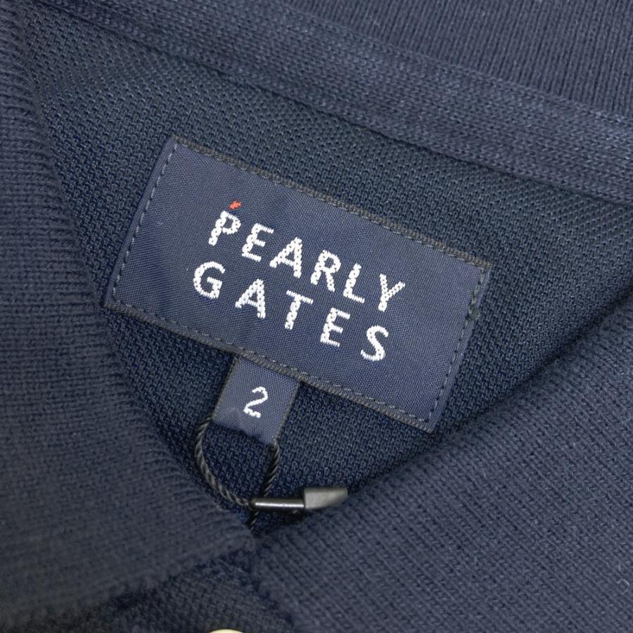 新品】PEARLY GATES パーリーゲイツ 半袖ポロシャツ ロゴ ネイビー系 2