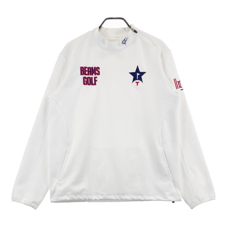 【レア】BEAMS GOLF 長袖ホワイト BEAMS GOLF ビームスゴルフ 長袖ハイネックTシャツ ホワイト系 XL