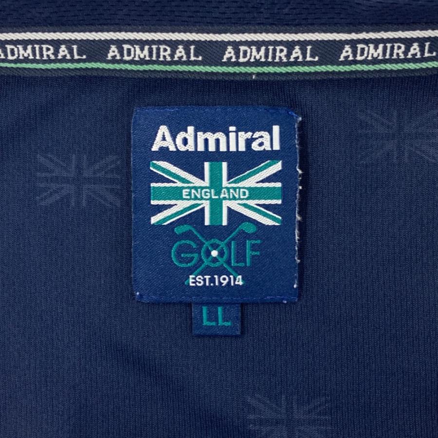 Admiral（アドミラル） 半袖ポロシャツ 総柄 ネイビー系 LL ゴルフ