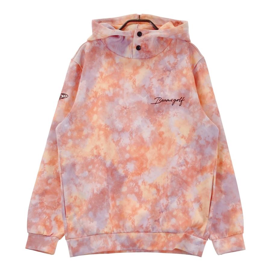 BEAMS GOLF ダンボールニット フーディー レディス　パーカー BEAMS GOLF ビームスゴルフ ダンボールニット 長袖パーカー タイダイ柄