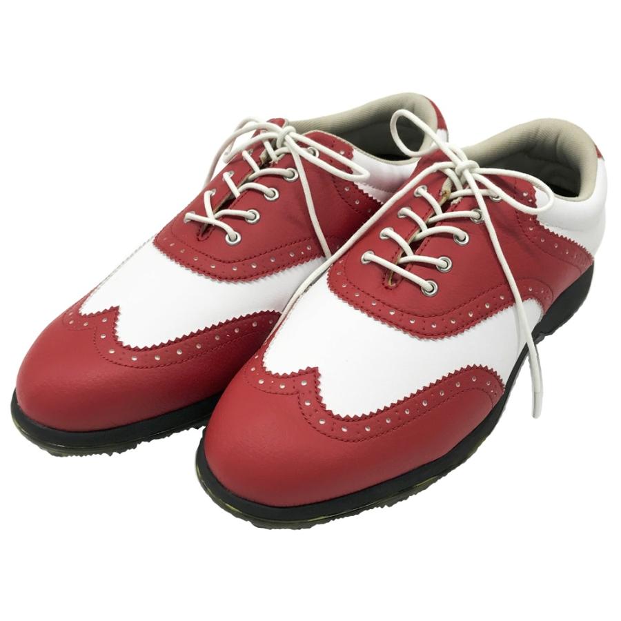 CALLAWAY キャロウェイ JVM180-18 クラシックスタイル ゴルフシューズ ハイブリッドサドル  レッド系 26.5 [240101699479] ゴルフウェア メンズ ストスト Callaway（キャロウェイ） 【美品】CALLAWAY JVM180-18 クラシック