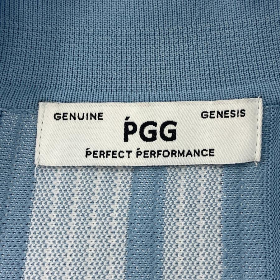 PGG PEARLY GATES パーリーゲイツ 半袖ニットポロシャツ ブルー系 1