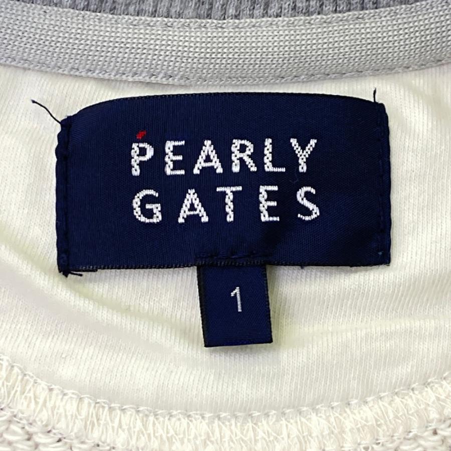 サイズ：1 PEARLY GATES パーリーゲイツ 2025年モデル ； 長袖トレーナー  グレー系 [240101740224] ゴルフウェア レディース ストスト PEARLY GATES パーリーゲイツ 2025年モデル 長袖スウェットトレーナー