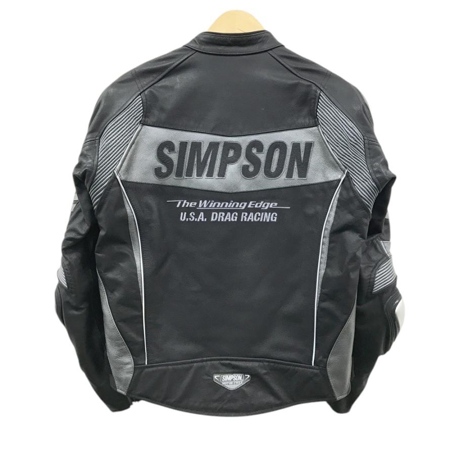SIMPSON シンプソン SLJ-6111 レザージャケット 牛革 ブラック系 L 