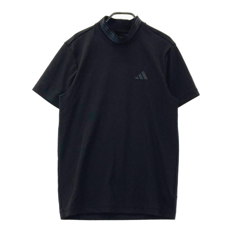 ADIDAS GOLF アディダスゴルフ 半袖モックネックTシャツ ブラック系 S