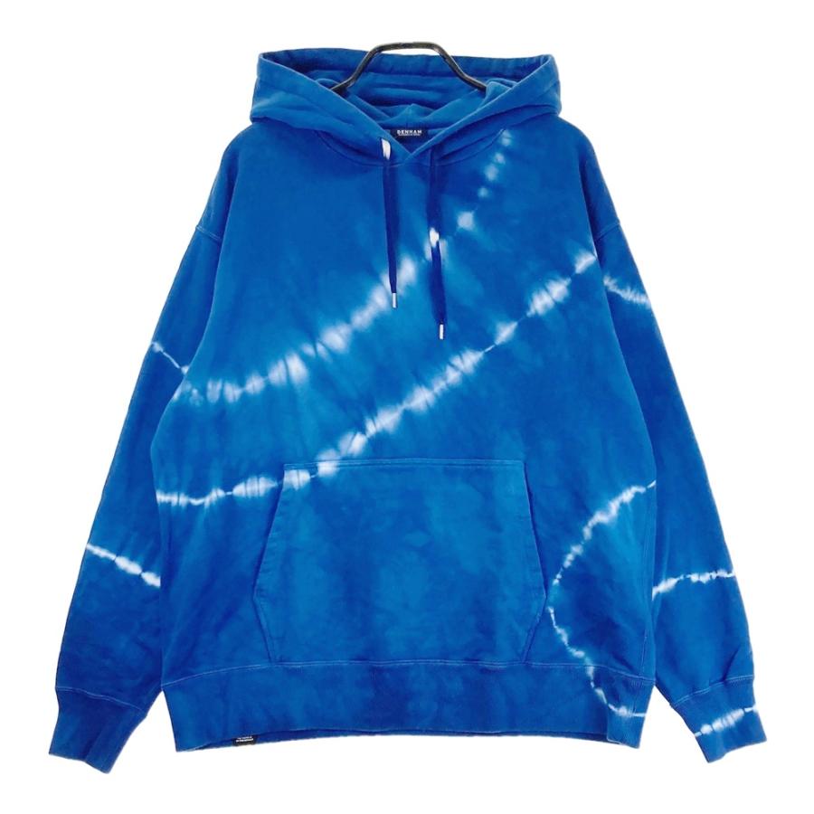 DENHAM デンハム パーカー タイダイ ブルー系 LARGE メンズ : ブランド