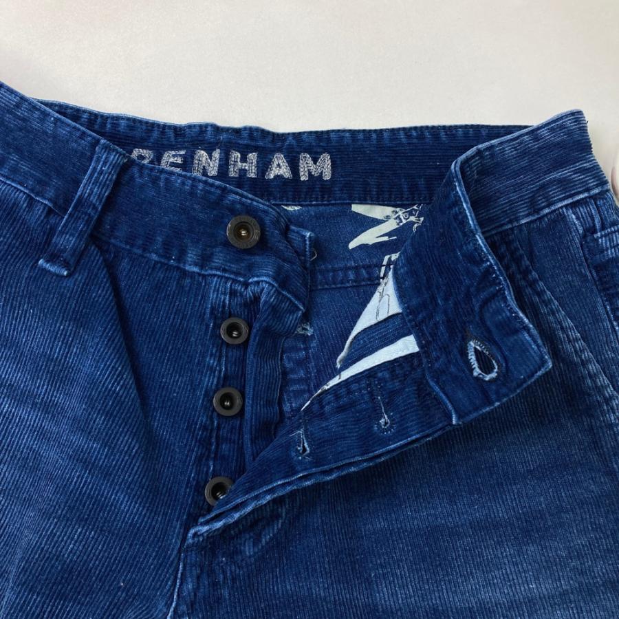 デンハム DENHAM コーディロイ ツータック ワイド パンツ　ネイビー DENHAM デンハム コーデュロイパンツ YORK ネイビー系 32 メンズ
