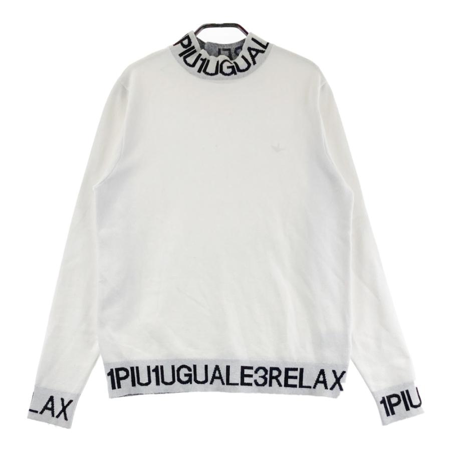 【未使用】1PIUIUGUALE3 GOLF ニット セーター ゴルフ XL 1PIU1UGUALE3 GOLF ハイネック ニットセーター ホワイト系 L ゴルフ