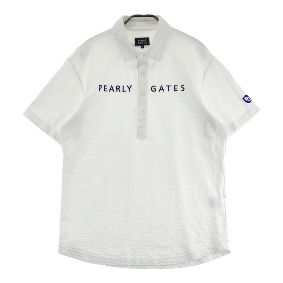 【美品・希少・7：2XL】パーリーゲイツ 半袖 ポロシャツ PEARLY GATES パーリーゲイツ 半袖ポロシャツ ホワイト系 7 ゴルフ