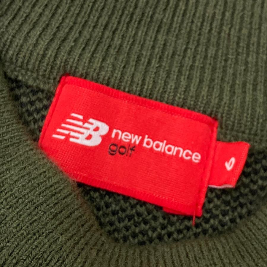 NEW BALANCE GOLF ニューバランス モックネック ニットセーター カーキ
