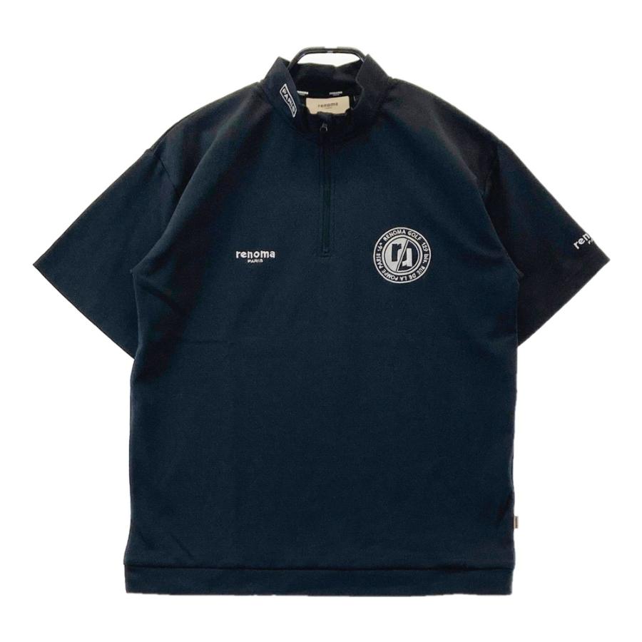 RENOMA GOLF レノマゴルフ ハーフジップ 半袖Tシャツ ブラック系 S