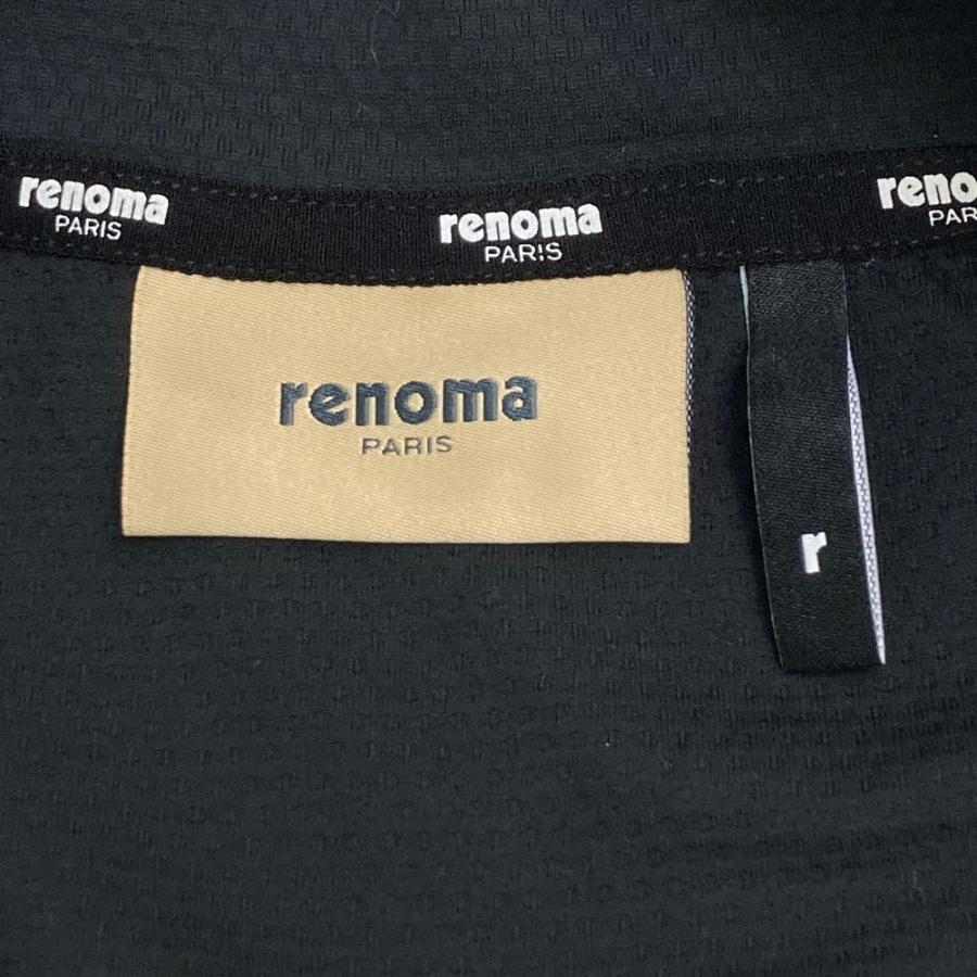 RENOMA GOLF レノマゴルフ ハーフジップ 半袖Tシャツ ブラック系 S