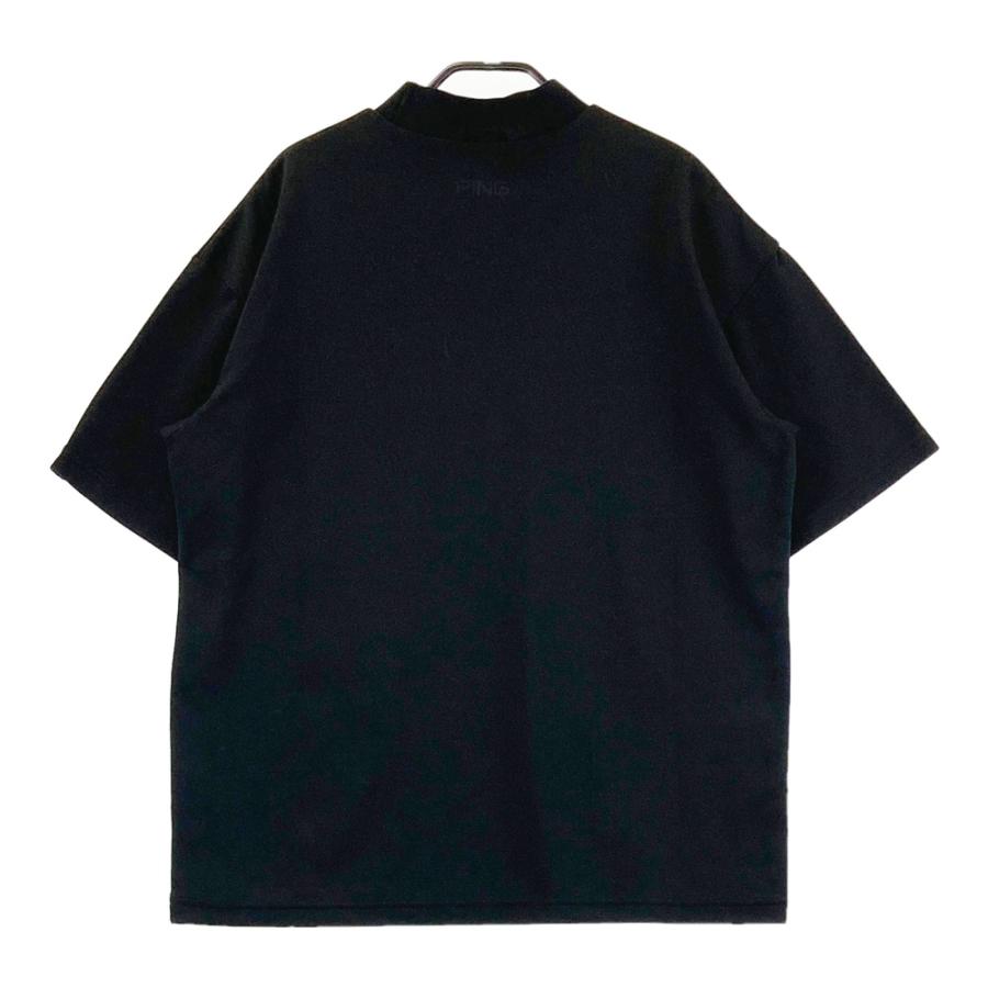 PING ピン モックネック 半袖Tシャツ ブラック系 L ゴルフウェア