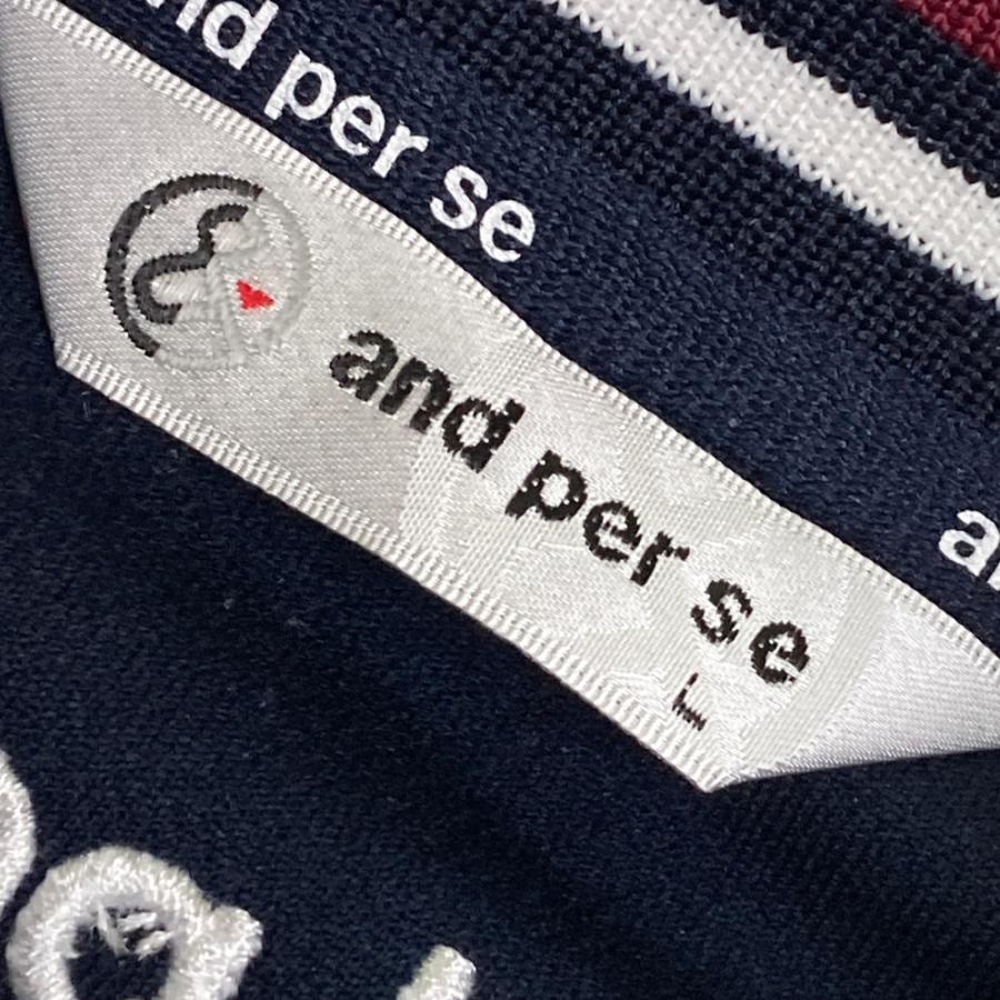 and per se（アンパスィ） ジップジャケット ネイビー系 L ゴルフ