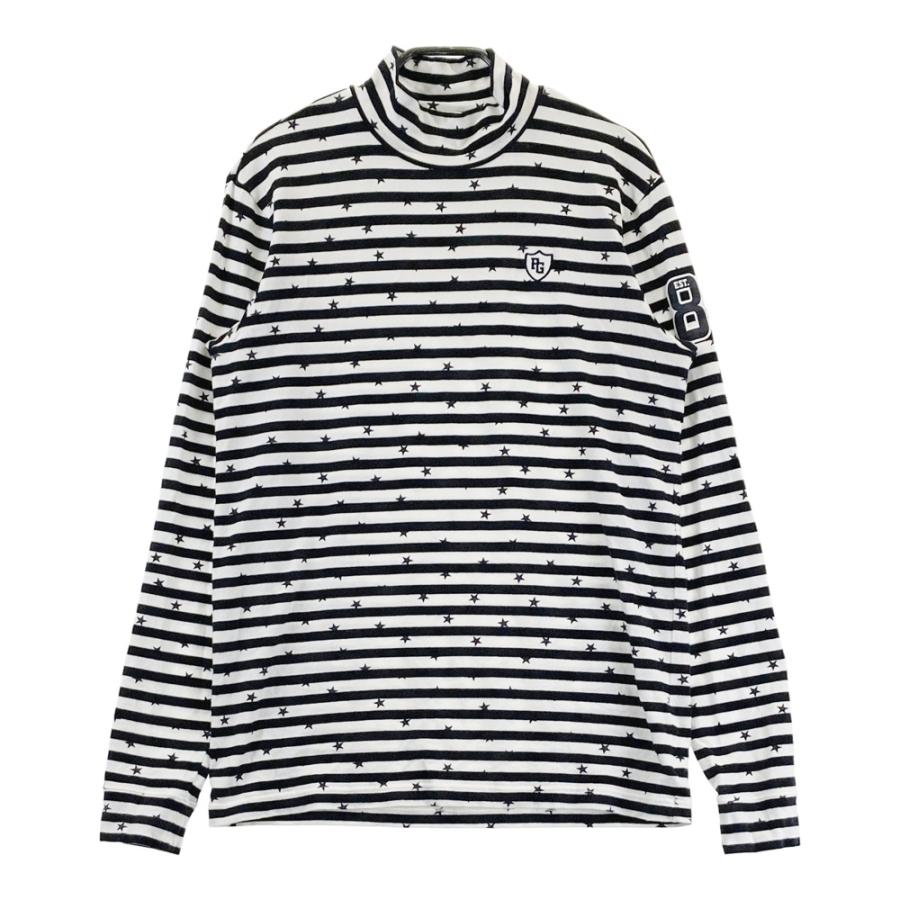【PEARLY GATES/パーリーゲイツ】ハイネックカットソー ボーダー 長袖 PEARLY GATES パーリーゲイツ ハイネック 長袖Tシャツ ボーダー柄