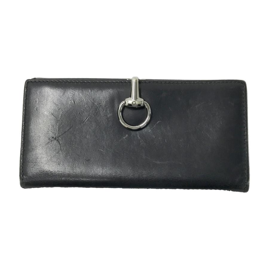 グッチ　ホースビット　二つ折り長財布　ブラック GUCCI グッチ 101602 二つ折り長財布 ホースビット ブラック系 メンズ