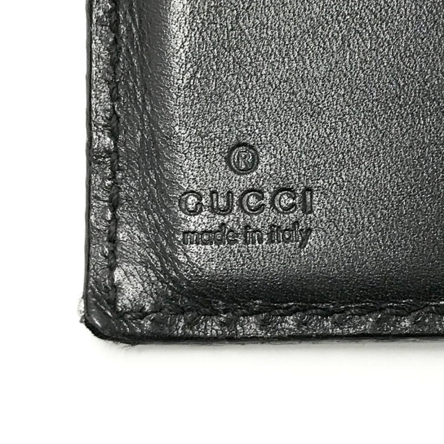 GUCCI（グッチ） 101602 二つ折り長財布 ホースビット ブラック系
