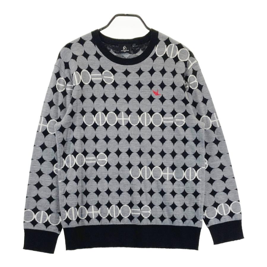 【未使用】1PIUIUGUALE3 GOLF ニット セーター ゴルフ XL 1PIU1UGUALE3 GOLF 長袖ニットセーター グレー系 4 ゴルフウェア