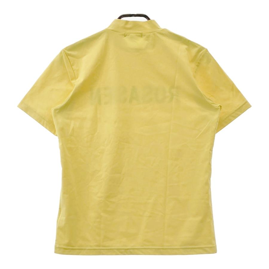 ROSASEN ロサーセン モックネック 半袖Tシャツ ロゴプリント イエロー