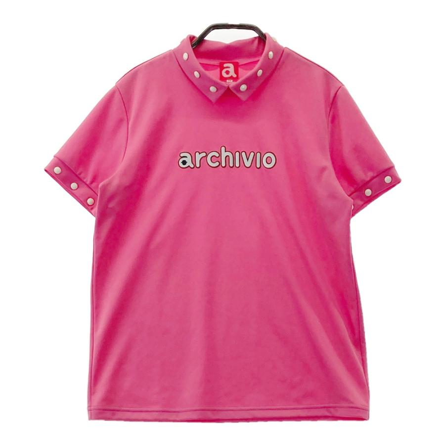 ARCHIVIO アルチビオ 襟付 半袖Tシャツ ピンク系 38 ゴルフウェア