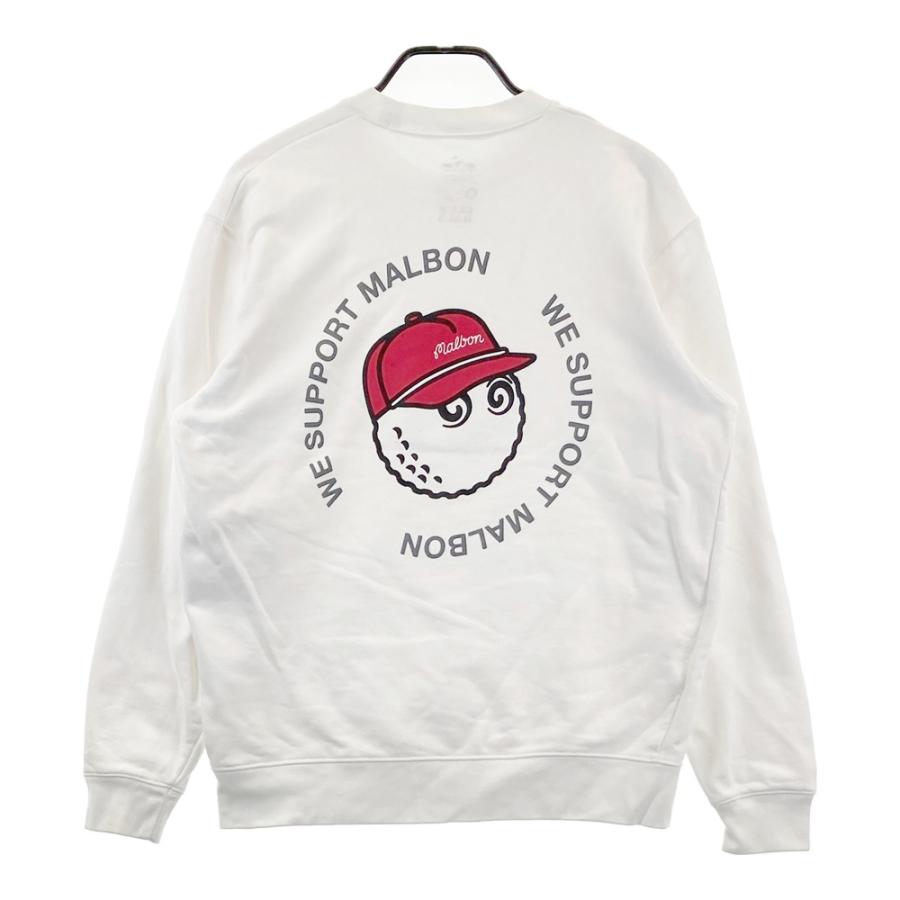 Malbon Golf×Clubhaus トレーナー CLUBHAUS クラブハウス × MALBON GOLF スウェットトレーナー ホワイト