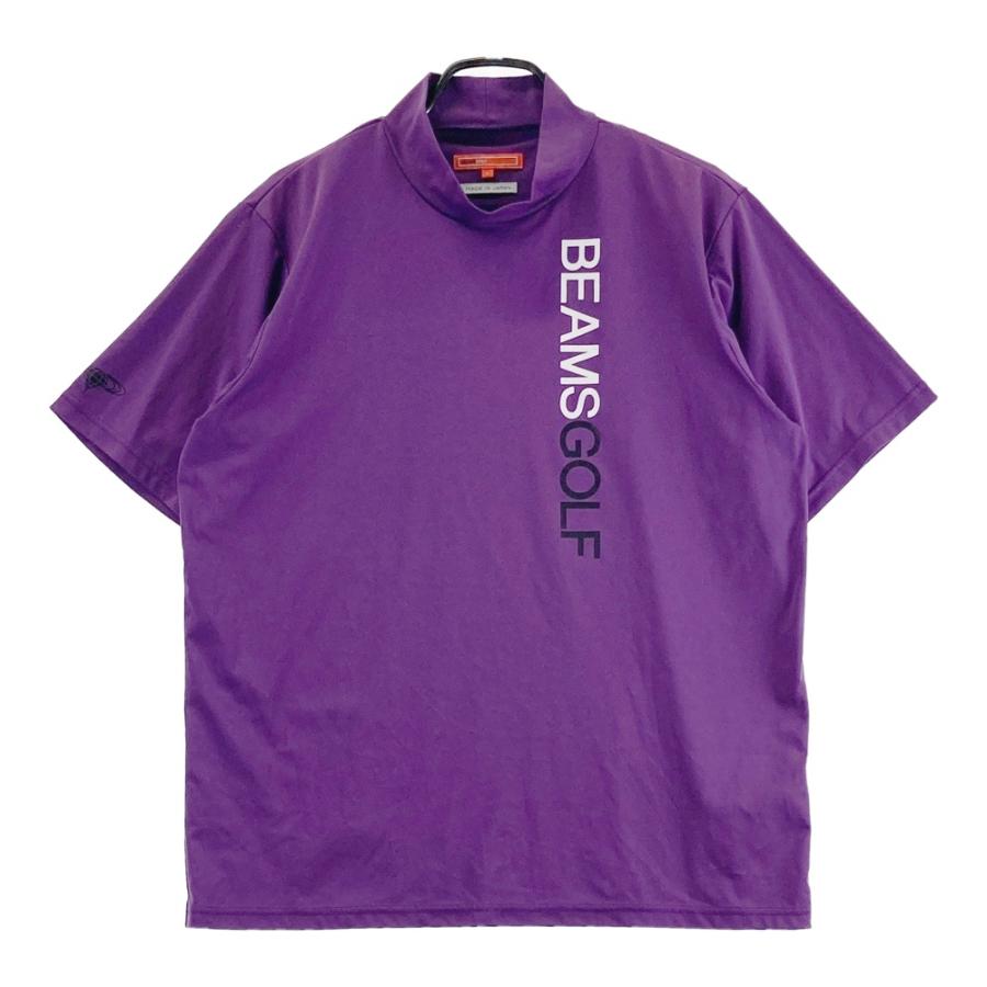 BEAMS GOLF ビームスゴルフ ハイネック 半袖Tシャツ パープル系 L