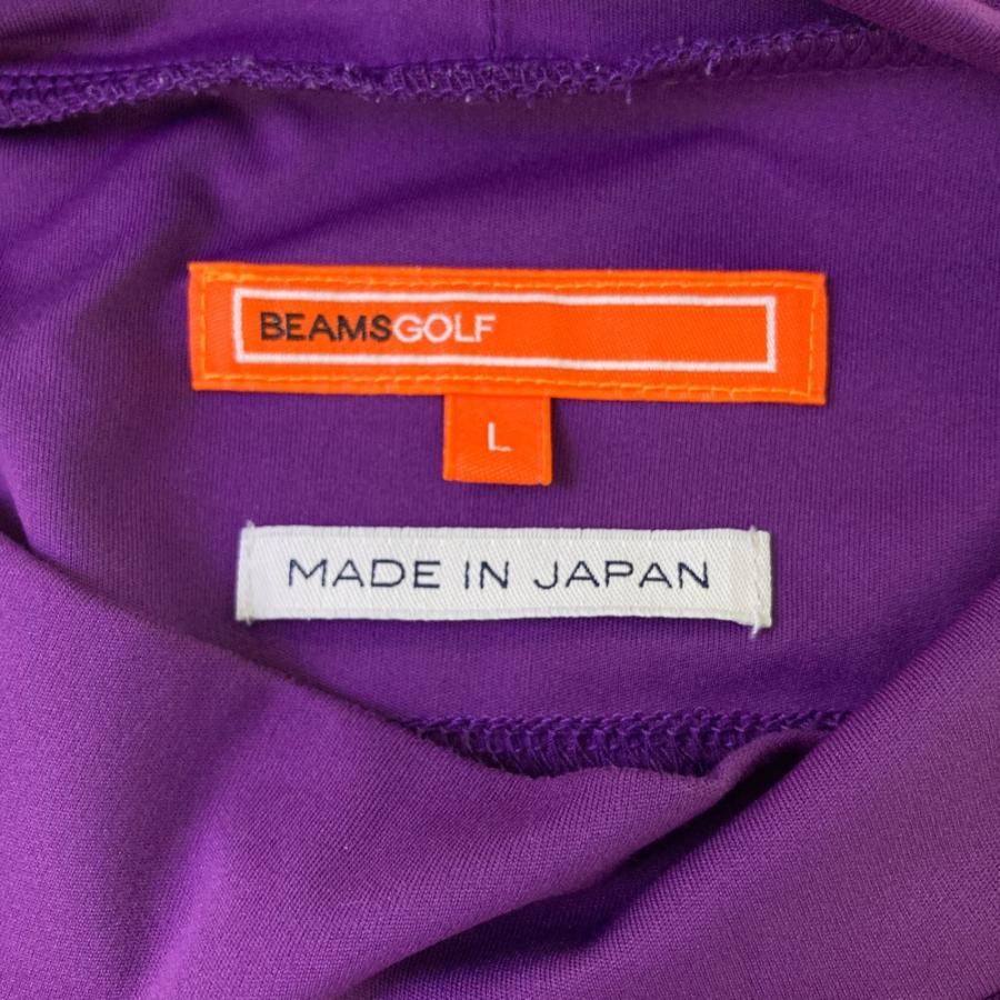 BEAMS GOLF ビームスゴルフ ハイネック 半袖Tシャツ パープル系 L