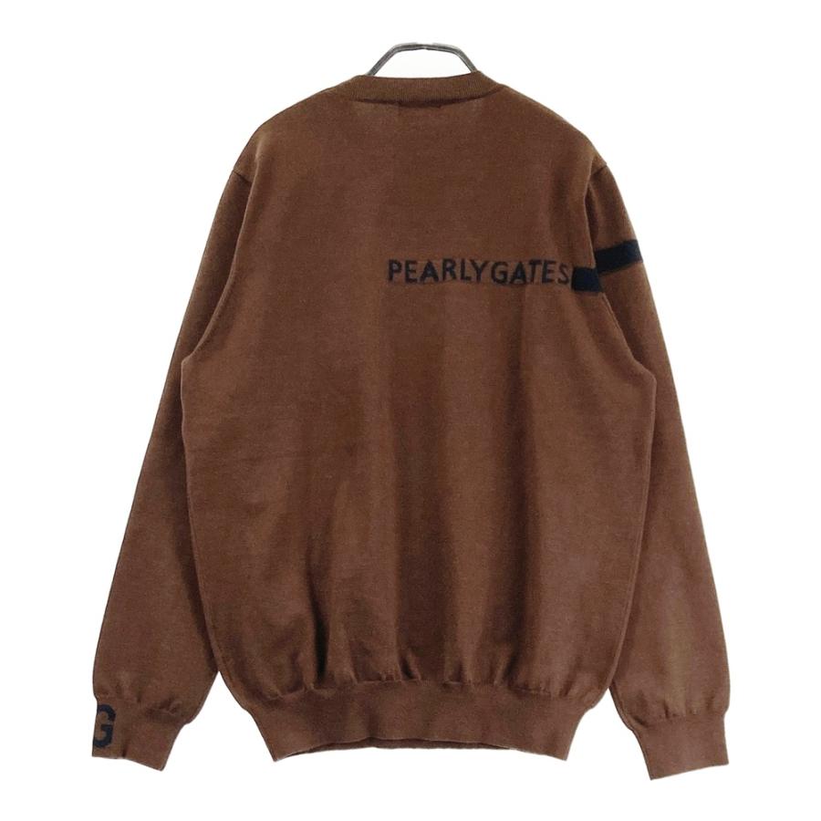 サイズ：5 PEARLY GATES パーリーゲイツ  ニット セーター  ブラウン系 [240101704353] ゴルフウェア メンズ ストスト PEARLY GATES パーリーゲイツ ニット セーター ブラウン系 5 ゴルフ