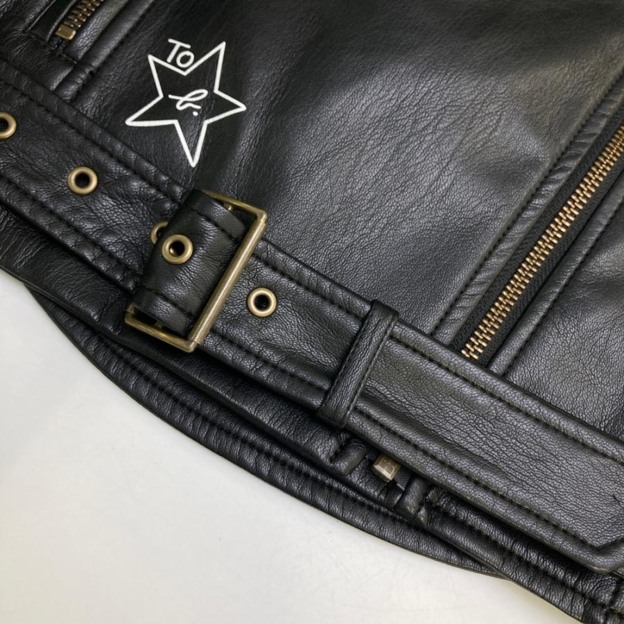 agnes b.黒レザージャケット　 サイズ36 agnes b.（アニエスベー） 【新品】Agnes b. ライダースジャケット